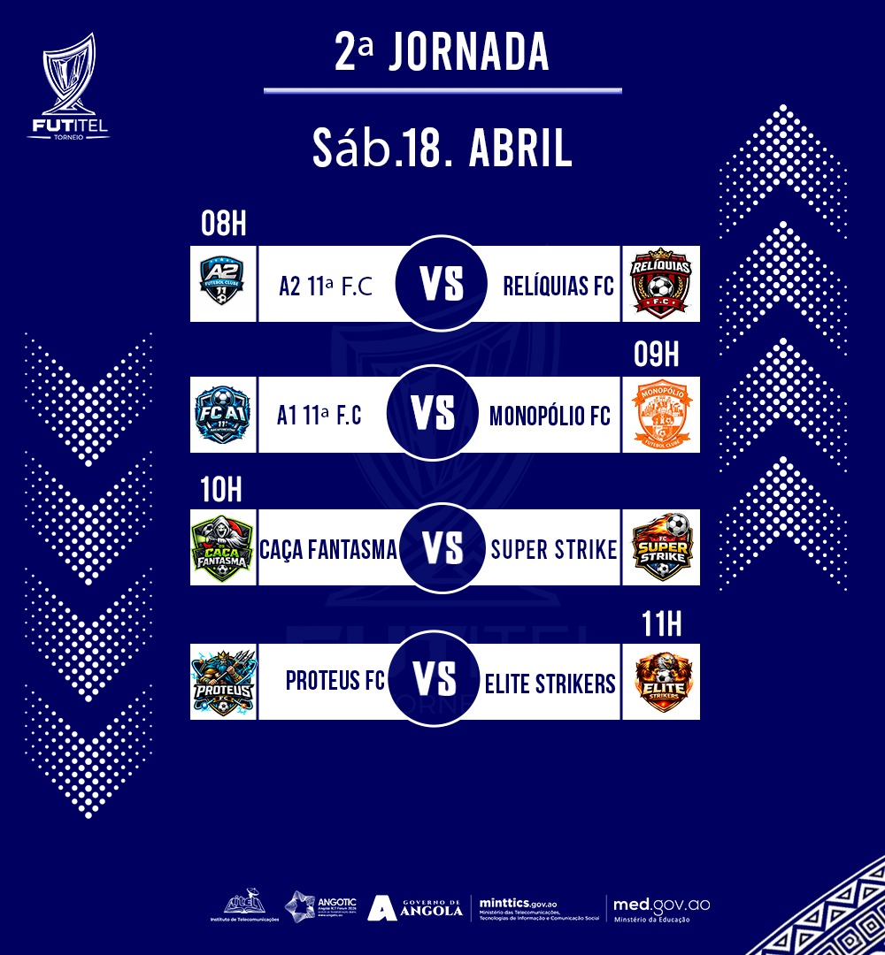 Acompanhe neste sábado os jogos da segunda jornada do FUTITEL 2026